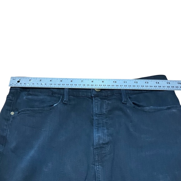 FRAME Le High Straight in Film Noir Jeans Cotton Blend US Sz 31 - Picture 6 of 14